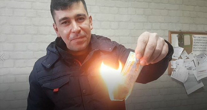 Asgari ücretli işçi, 20 bin lira isabet eden Milli Piyango biletini yaktı