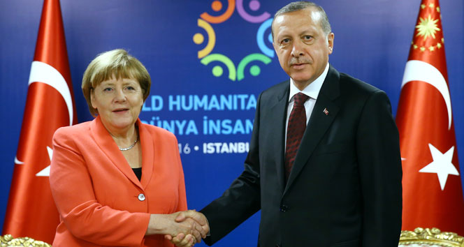 Cumhurbaşkanı Erdoğan, Almanya Başbakanı Merkel ile görüştü