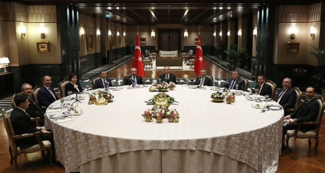 Cumhurbaşkanı Erdoğan, yasama, yürütme yargı organı temsilcileri ile bir araya geldi