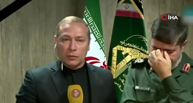 Devrim Muhafızları Ordusu Sözcüsü canlı yayında gözyaşlarına boğuldu