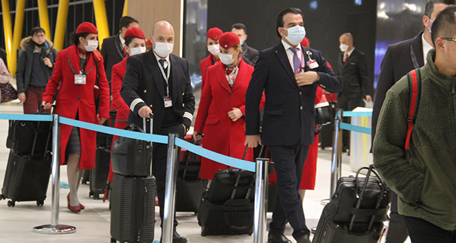 Türk Hava Yolları ekipleri Çin uçuşlarında maske takmaya başladı