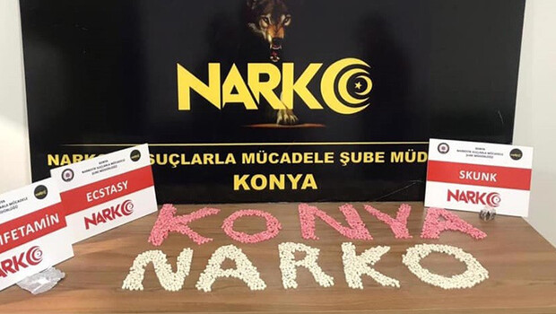 Konya’da 1 kilo eroin ele geçirildi