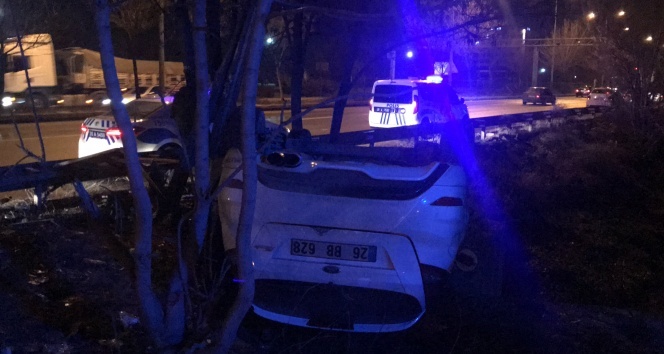 Otomobil takla attı: 2 yaralı!