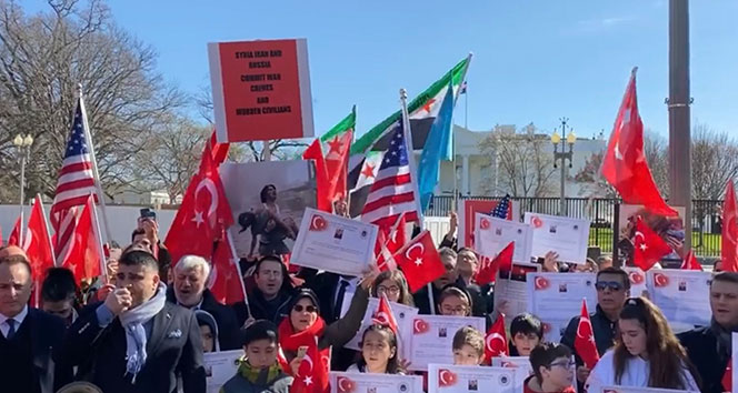 Beyaz Saray önünde, İdlib Şehitlerini anma töreni
