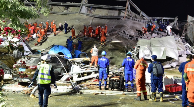 Çin’de çöken karantina otelinin enkazından 49 kişi kurtarıldı