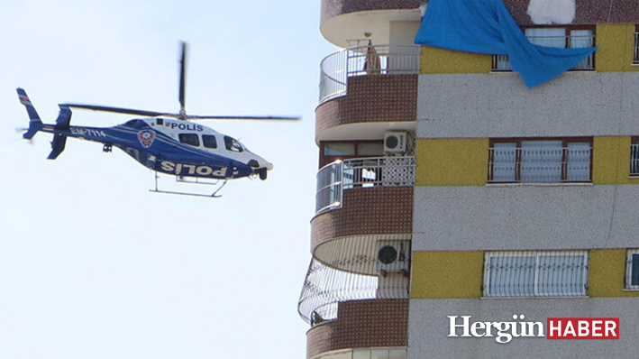 Polisten havadan helikopterle corona virüs uyarısı!