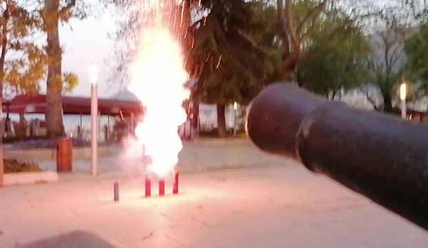 Ramazan topunun yerine ses bombası patlattılar