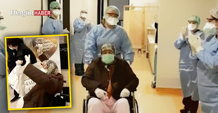 Academic Hospital’da Covid-19 tedavisi gördü, alkışlarla taburcu edildi