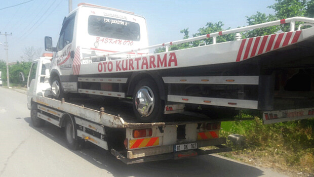 Çekicilerin sürücüleri ehliyetsiz çıktı! 10 bin lira ceza uygulandı