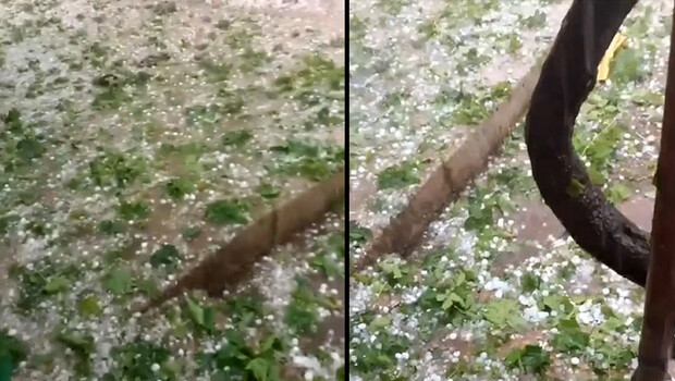 Ceviz büyüklüğünde yağan dolu ekili ve dikili alanlara zarar verdi