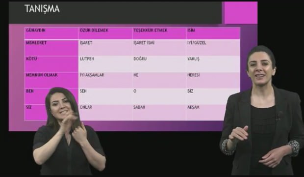 EBA’da işaret dili dersi