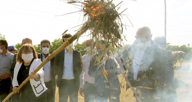 Fatma Şahin firik ütme işlemine katıldı