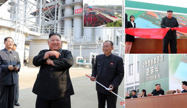 Fotoğrafları yayınlandı: Öldüğü söylenen Kim Jong-un gübre fabrikası açtı