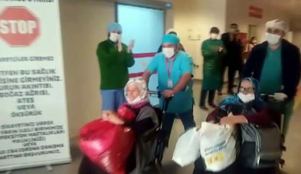 Kovid-19’u yenen gelin ve kayınvalidesi taburcu edildi