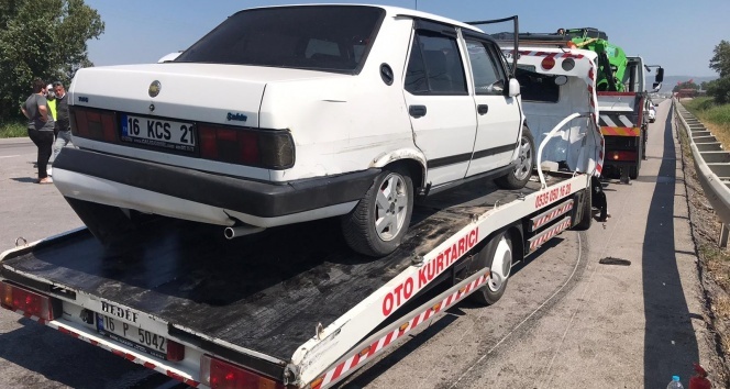 Tır ve çekici çarpıştı, Bursa İzmir karayolu trafiğe kapandı