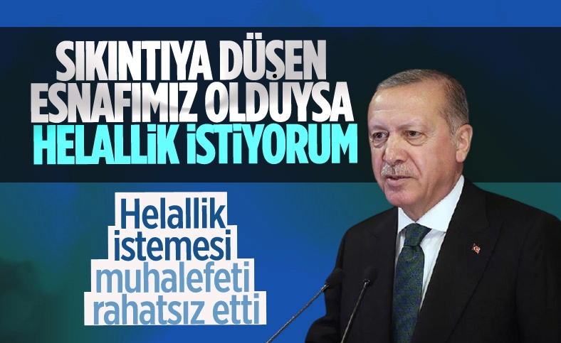 Cumhurbaşkanı Erdoğan’ın helallik istemesi muhalefetin tek gündemi oldu