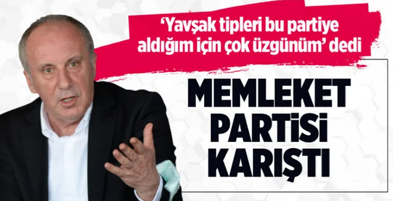 İnce: Bunu haber yaptıracak kadar yavşak tipleri bu partiye aldığım için çok üzgünüm