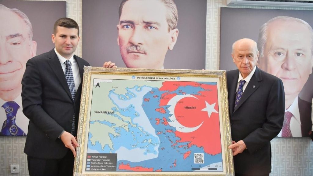 Bahçeli’nin paylaştığı harita Yunanistan’ı çıldırttı