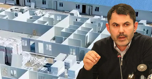 Bakan Kurum: Prefabrik konutlarımız hızla tamamlanıyor