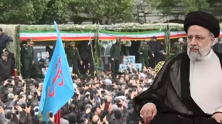 Tebriz’de Cumhurbaşkanı Reisi için cenaze töreni