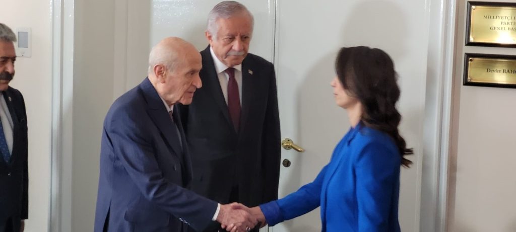 Bahçeli, DEM Parti heyetiyle TBMM’de görüştü